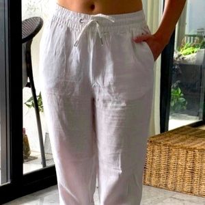 H&M White Linen Pants☁️